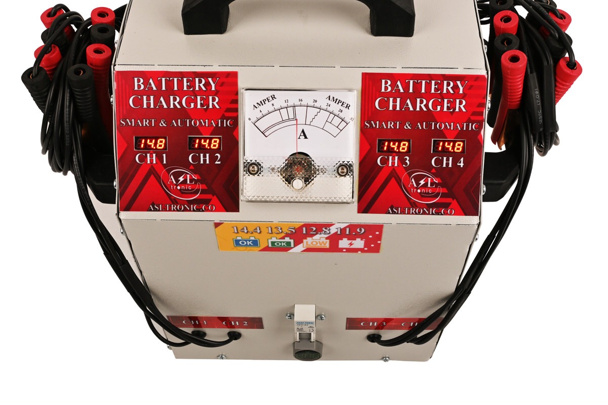 شارژر باتری خودرو 4 کاناله مدل asl9000